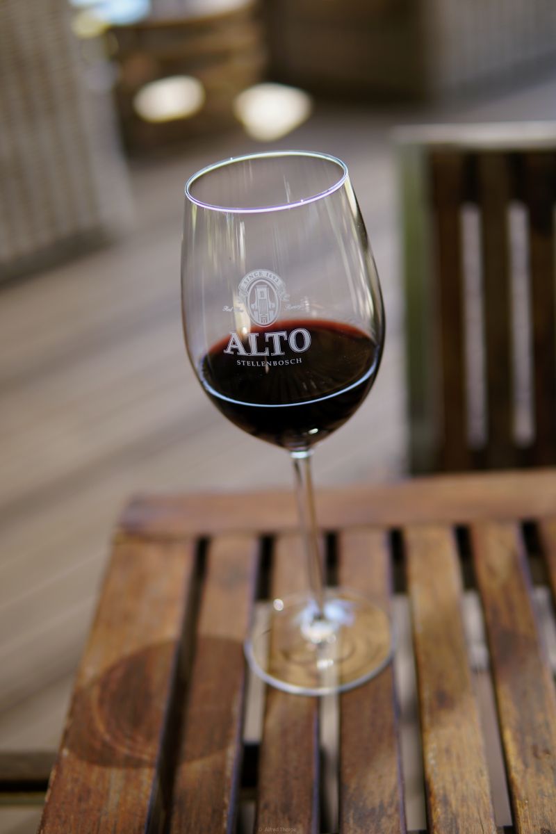 Biltong and wine pairing at Alto, Stellenbosch